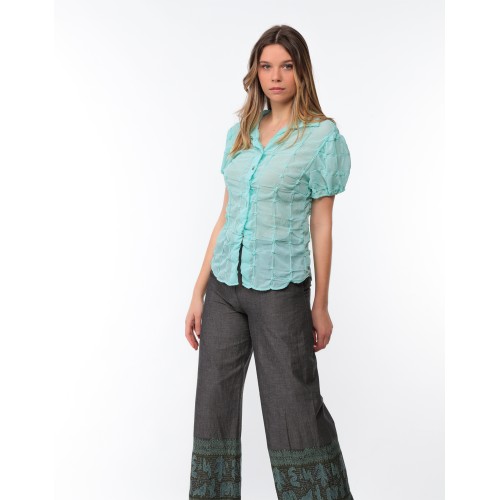 Turquoise muslin shirt Jole